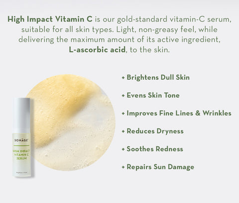 Vitamin C helps brighten our skins