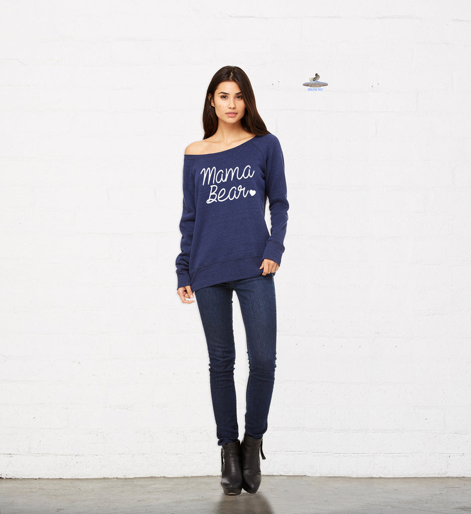 wide neck slouchy sweatshirt