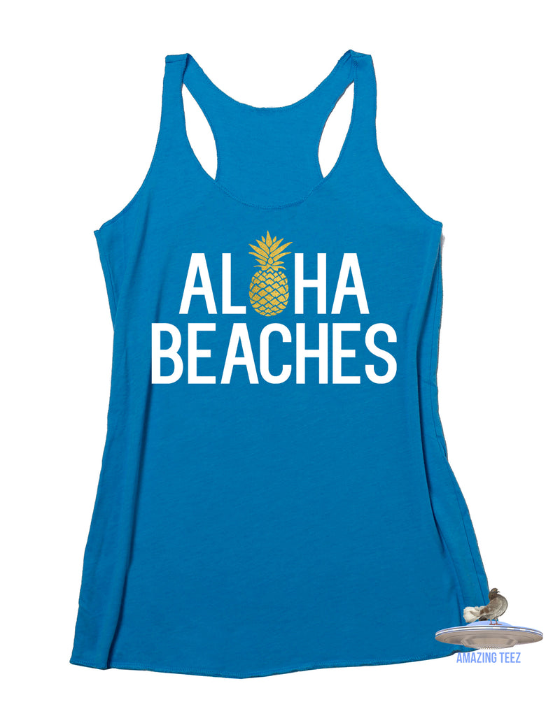 Aloha Beaches Tank Top. Vacation Summer Top. Beach Tank. | Amazing Teez