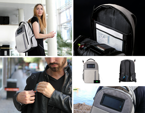 solar-powered backpack, lifepack backpack, gifts for millennials