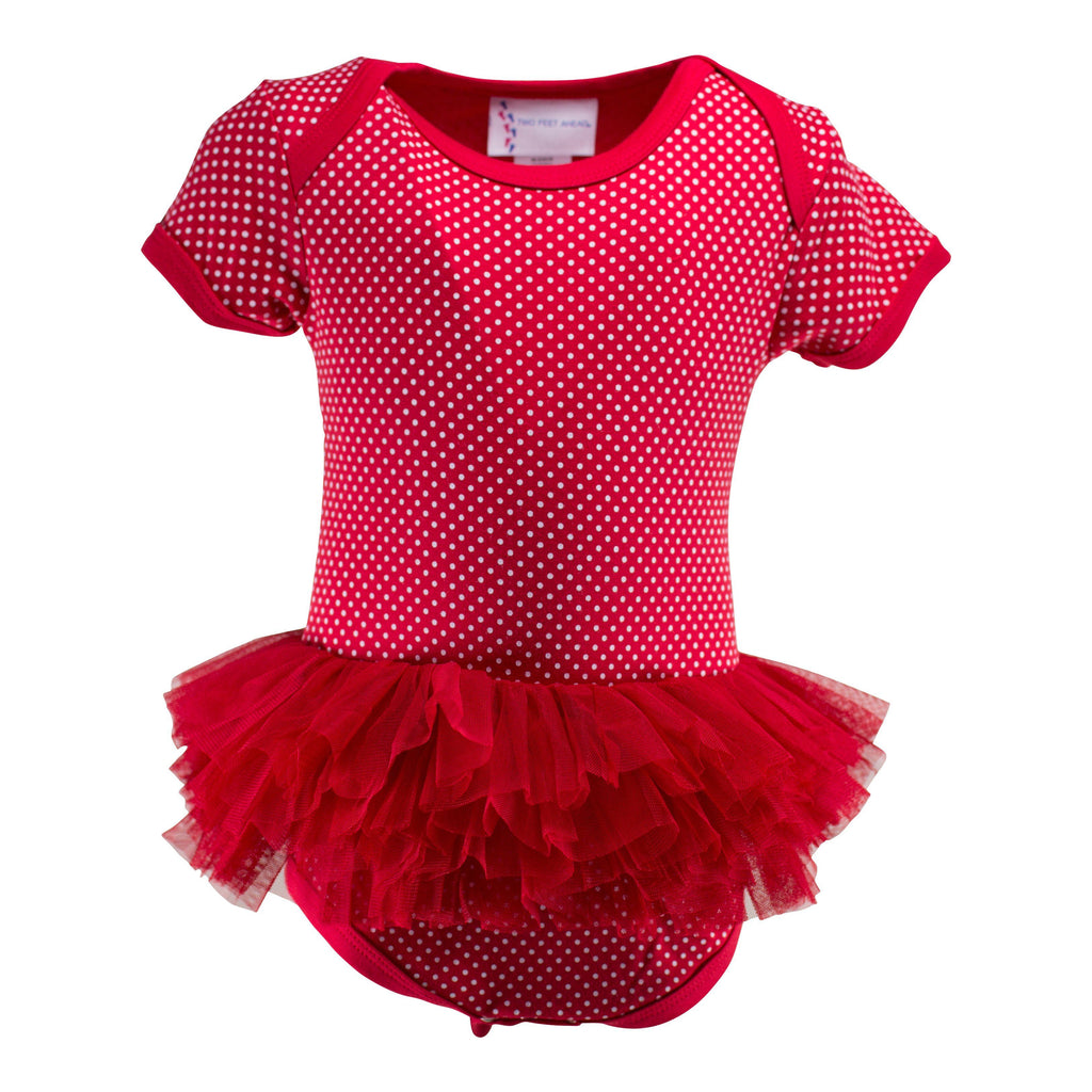 Two Feet Ahead - Infant Pin Dot Tutu Creeper