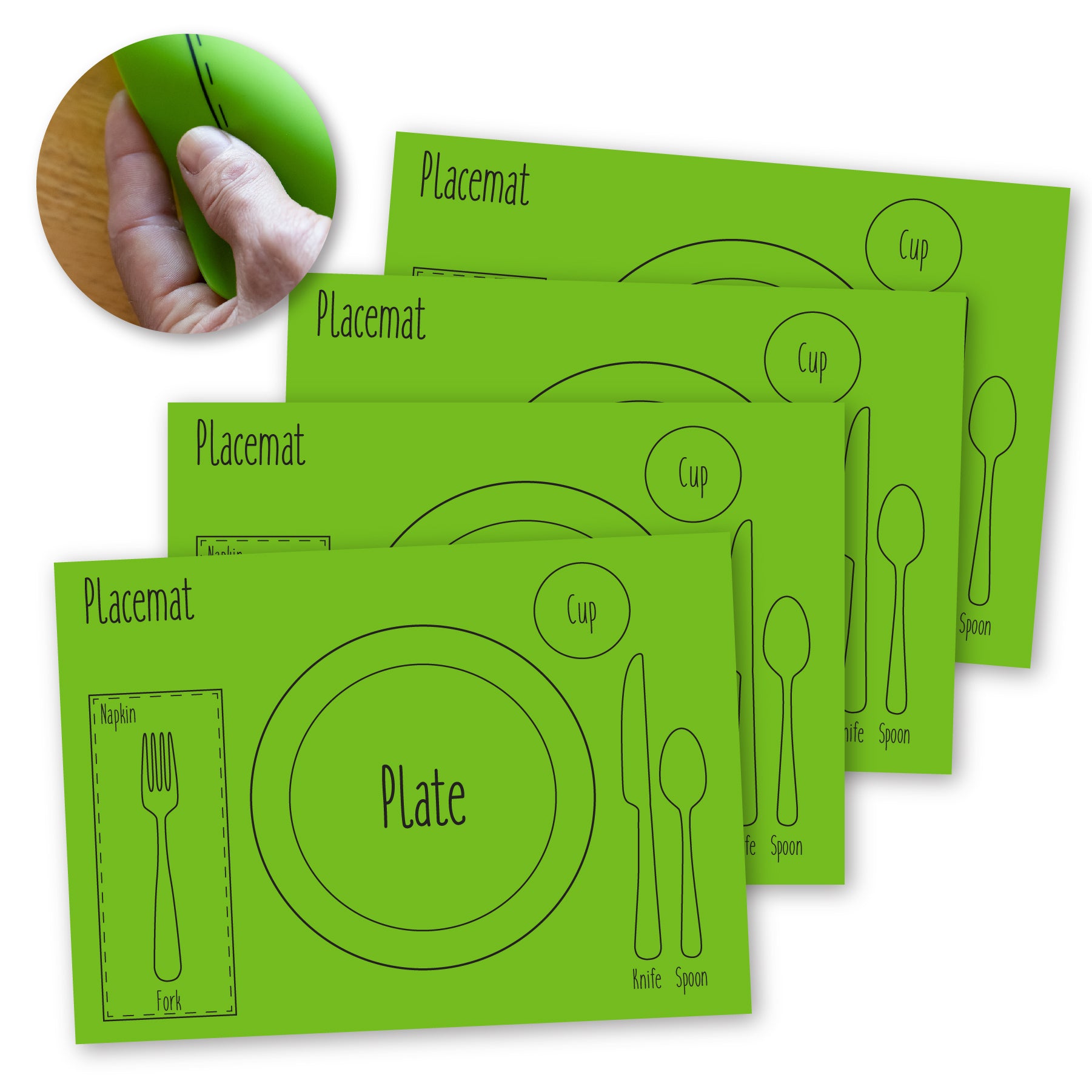 Kids Table Setting Placemat Silicone Hauslogic
