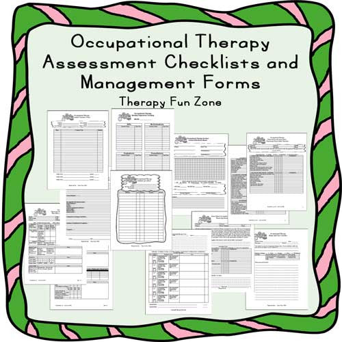 Occupational Therapy Assessment and Management Forms Therapy Fun