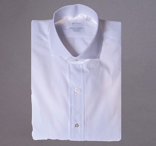 White Broadcloth shirt with English Spread Collar – MillersOath