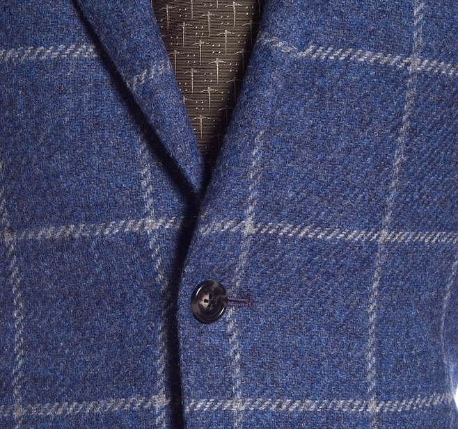 Dark Blue Tweed windowpane sportcoat – MillersOath