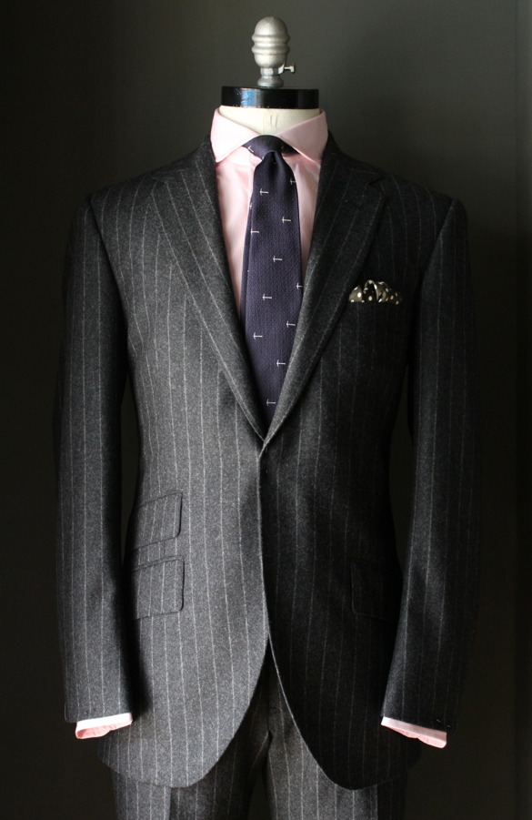 Charcoal Flannel Chalk Stripe Suit – MillersOath