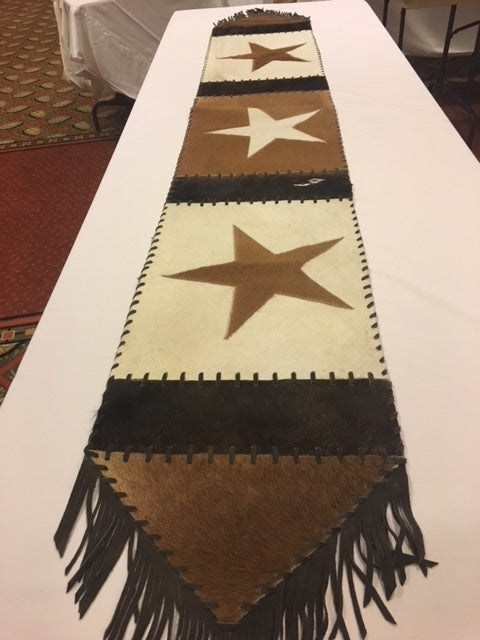 Genuine Cowhide Table Runner Table Runner Cowhide Leather The