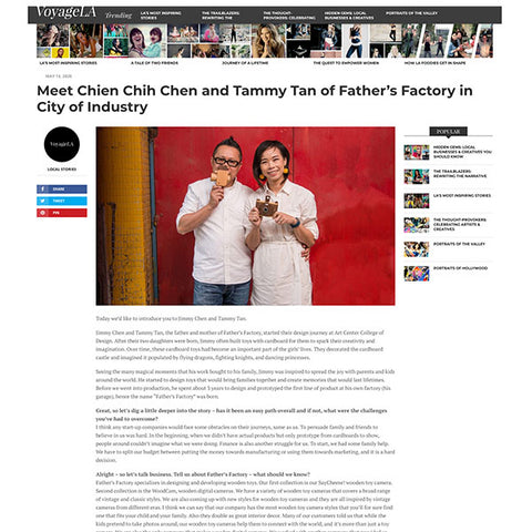 Father's Factory featured on Voyage LA