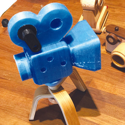 Super 16 wooden toy camera design process utilizing 3D printing technology