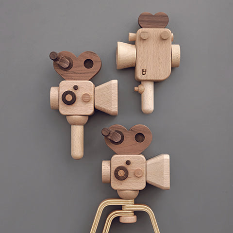 Whole collection of Father's Factory movie wooden toy cameras