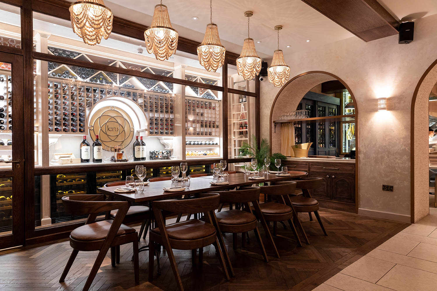 Woodbender dining chairs in Jeru restaurant London. Woodbender dining chairs and stools are available via Sarza furniture store in Rye, New York. 