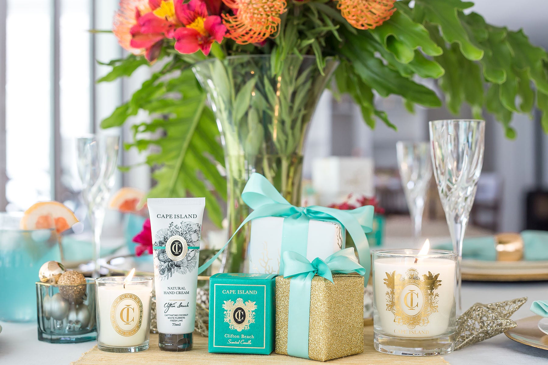 The Cape Island Clifton Beach candles. Cape Island luxury candles, soap products and home fragrances are available at Sarza home goods and furniture store in Rye New York.