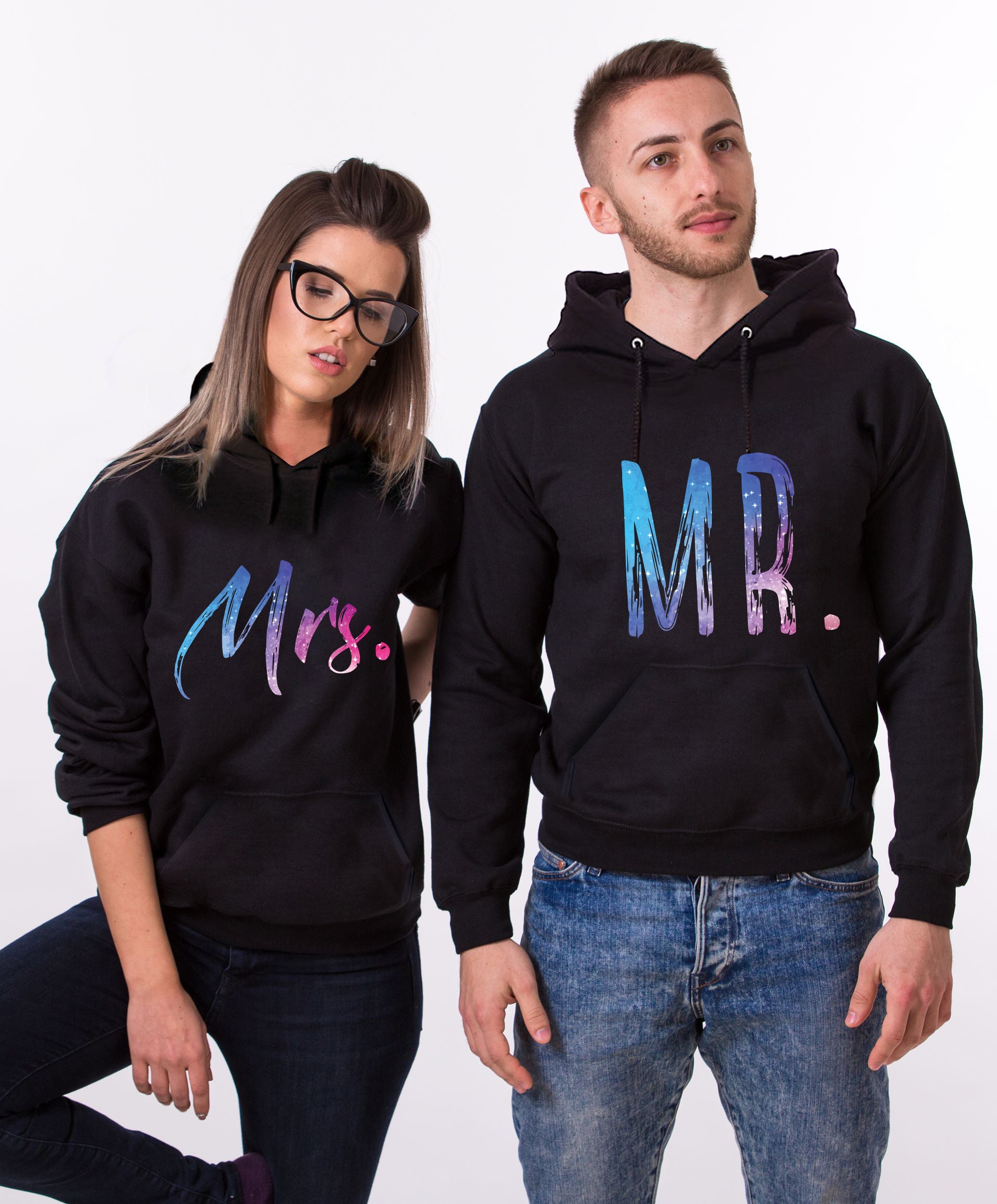 mr & mrs hoodies