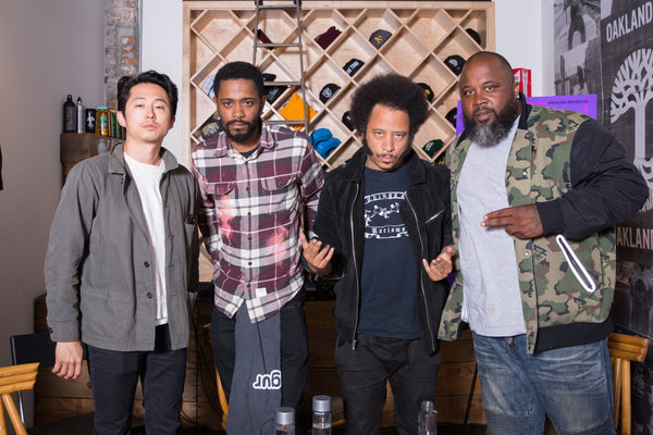 Steve, Lakeith, Tyranny, and Boots in the store.
