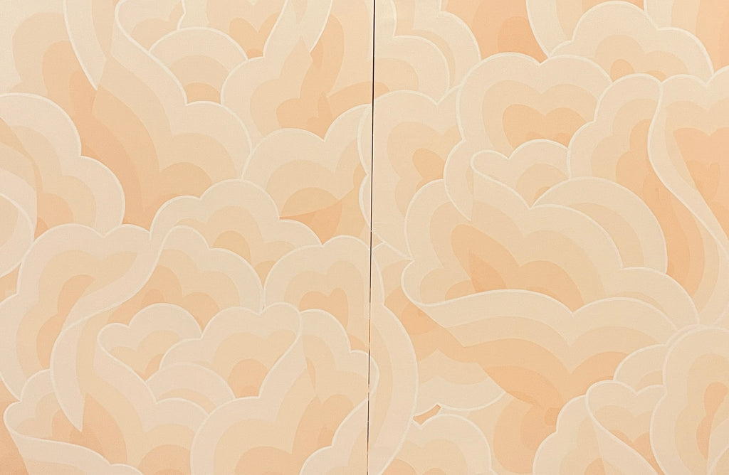 creamsicle drawing of curves in pattern