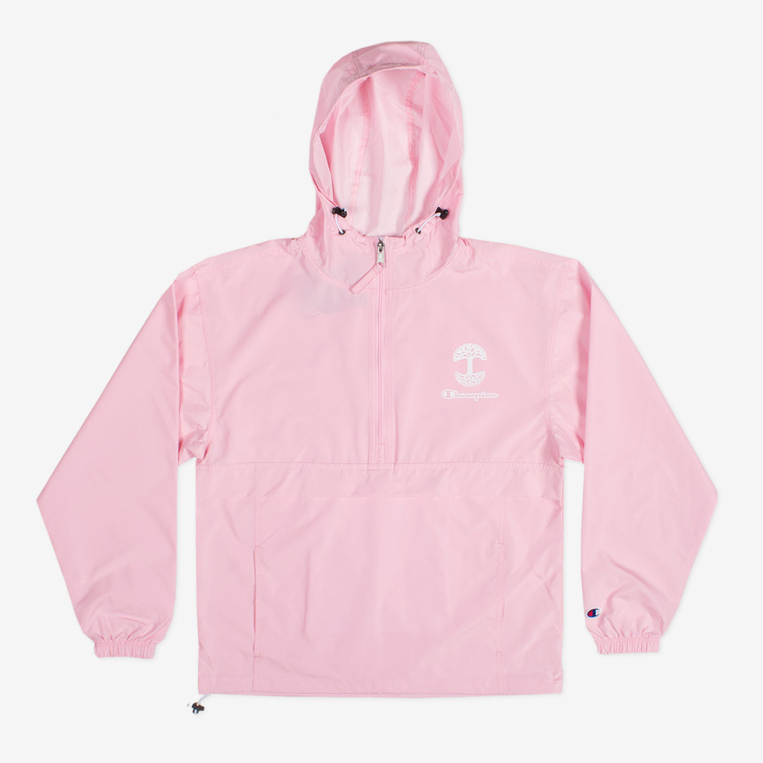 champion windbreaker pink