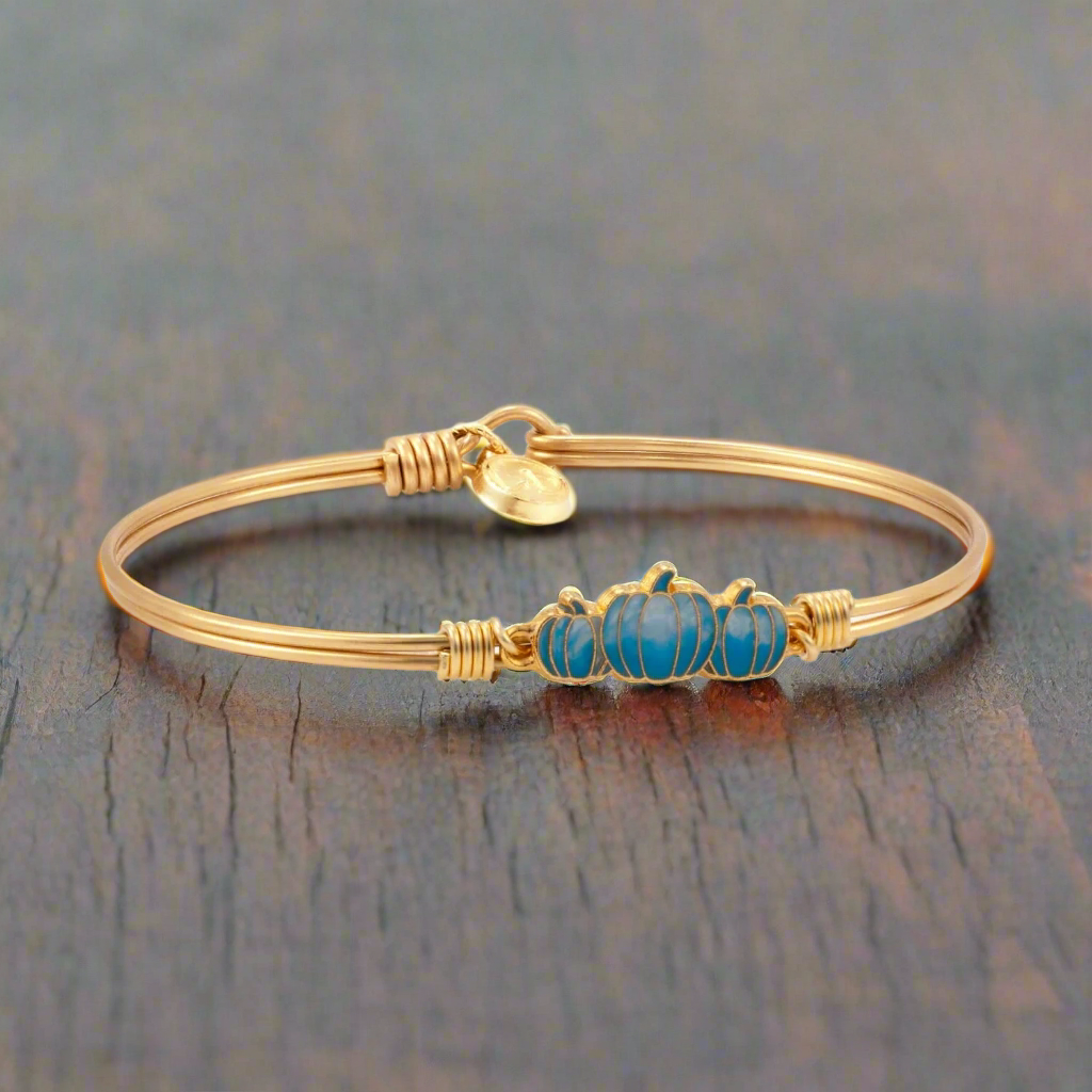 Denim Ombre Pumpkin Patch Medley Bangle Bracelet