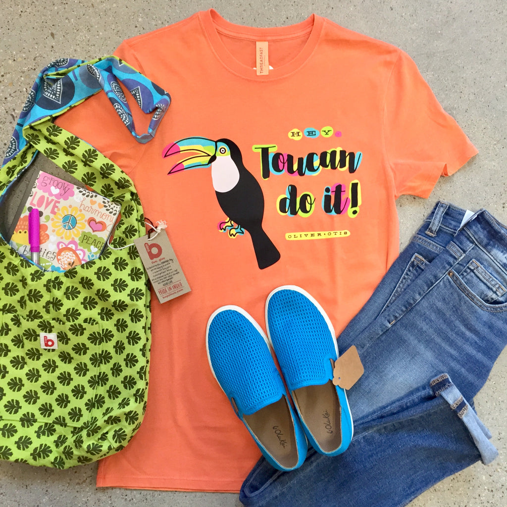 Bright and Beachy back to school outfit