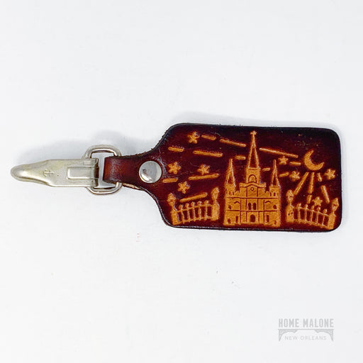 Leather La State Seal Key Ring & Gifts for Him in New Orleans, La