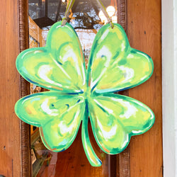 St. Patrick's Day Door Hanger Lucky Four Leaf Clover Home Malone New Orleans.