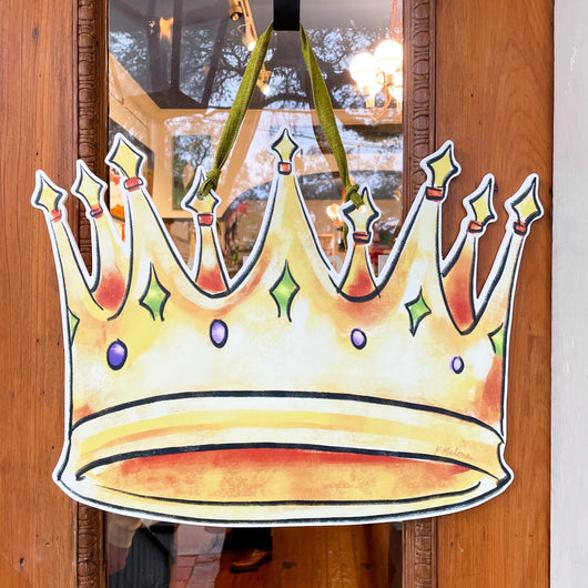 Mardi Gras Carnival Crown Door Hanger New Orleans Local Business Home Malone