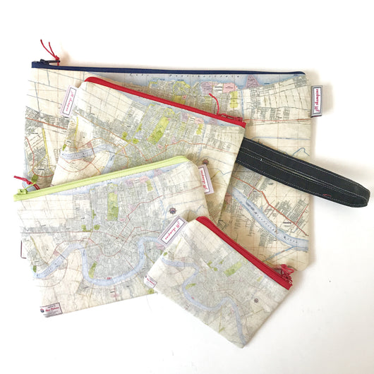 map zipper bag