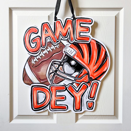 wholesale for online Cincinnati Wreath Bengals Sign, Door Hanger