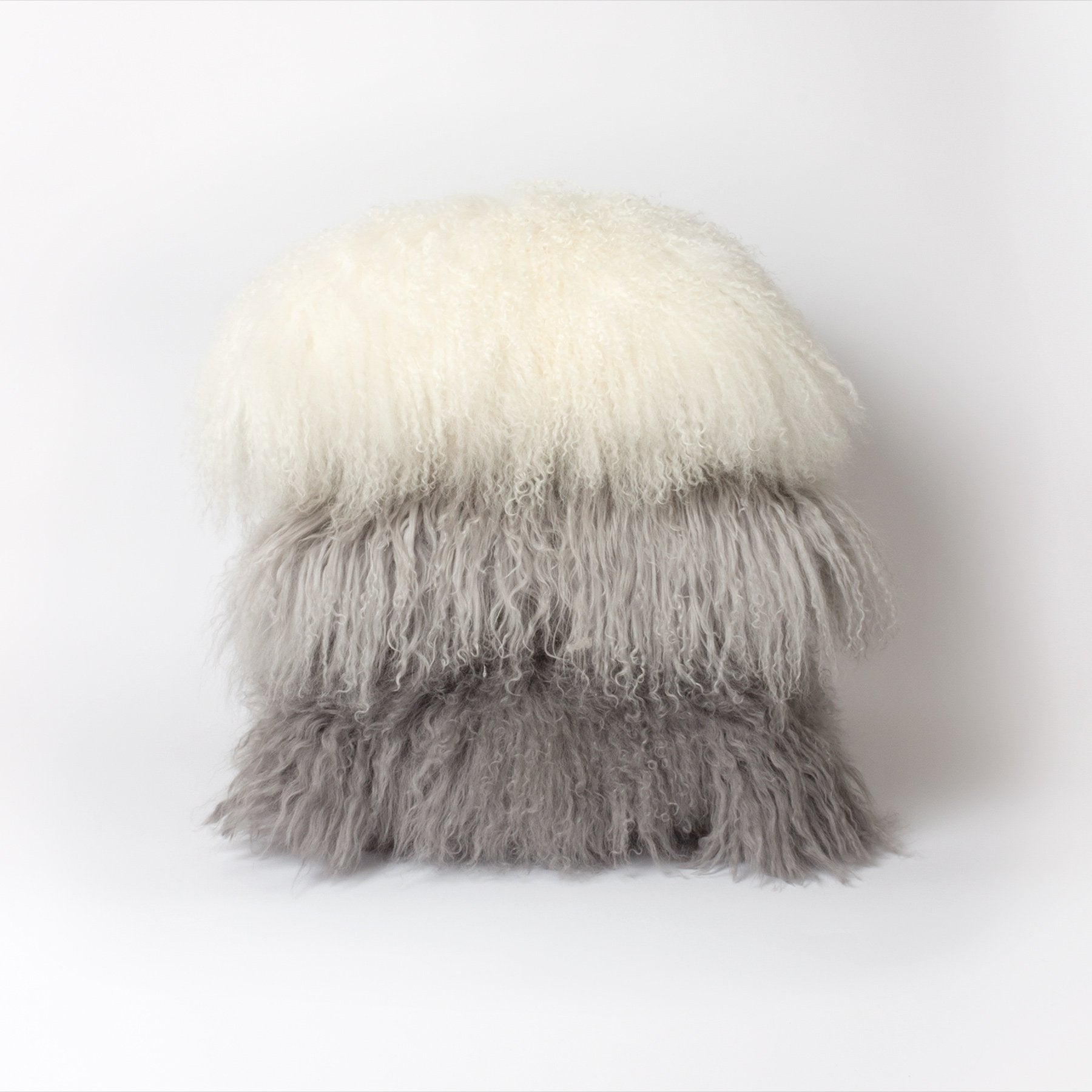 Mongolian Sheepskin Cushion White | by 