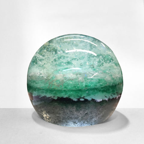 Scattered Glass Memorial Glass Cremation Ash Art & Custom Keepsakes Remembrance Sphere