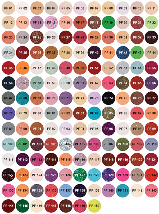 Sns Nail System Color Chart