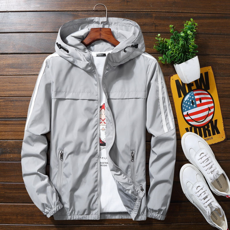 hooded windbreaker jacket mens