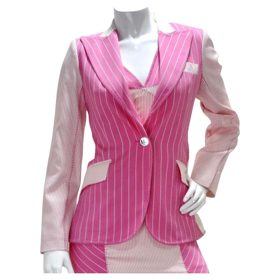 Vintage by Misty Chanel Resort 2016 Pink White Tweed Tank Top