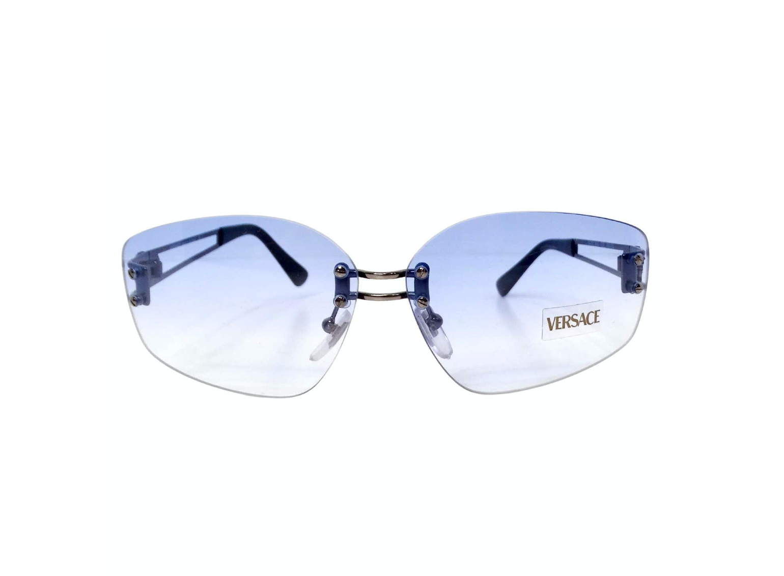 image of Versace Y2K X54 Blue Gradient Tinted Lens Sunglasses