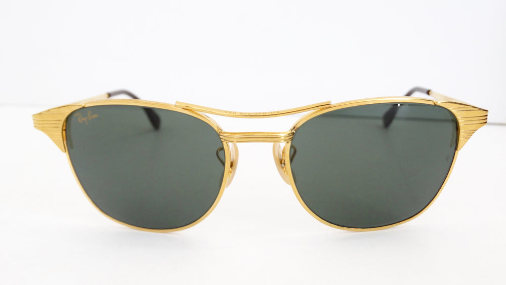 ray ban gold rim