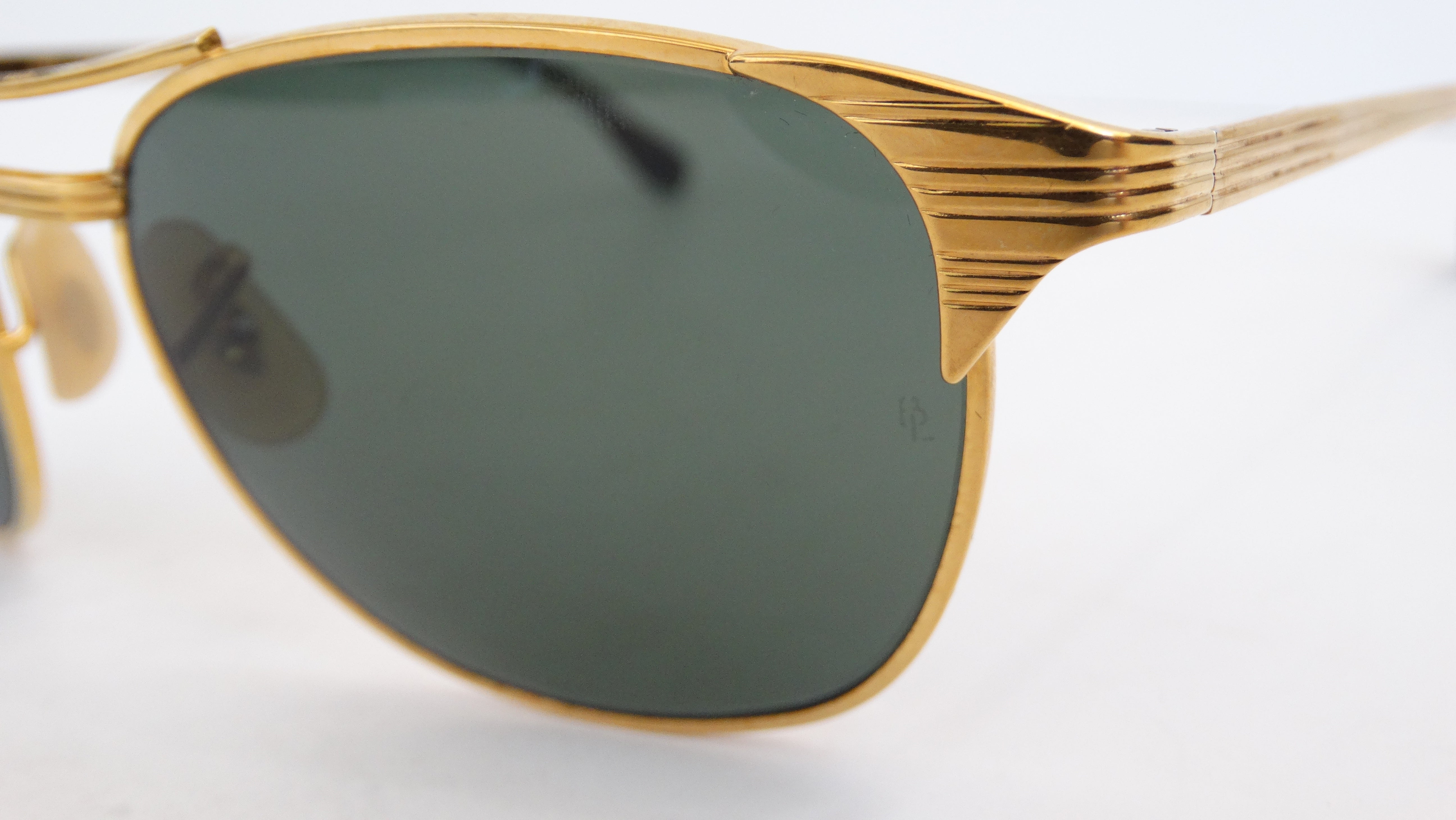 Ray Ban Signet Gold Frame Sunglasses Vintage By Misty 