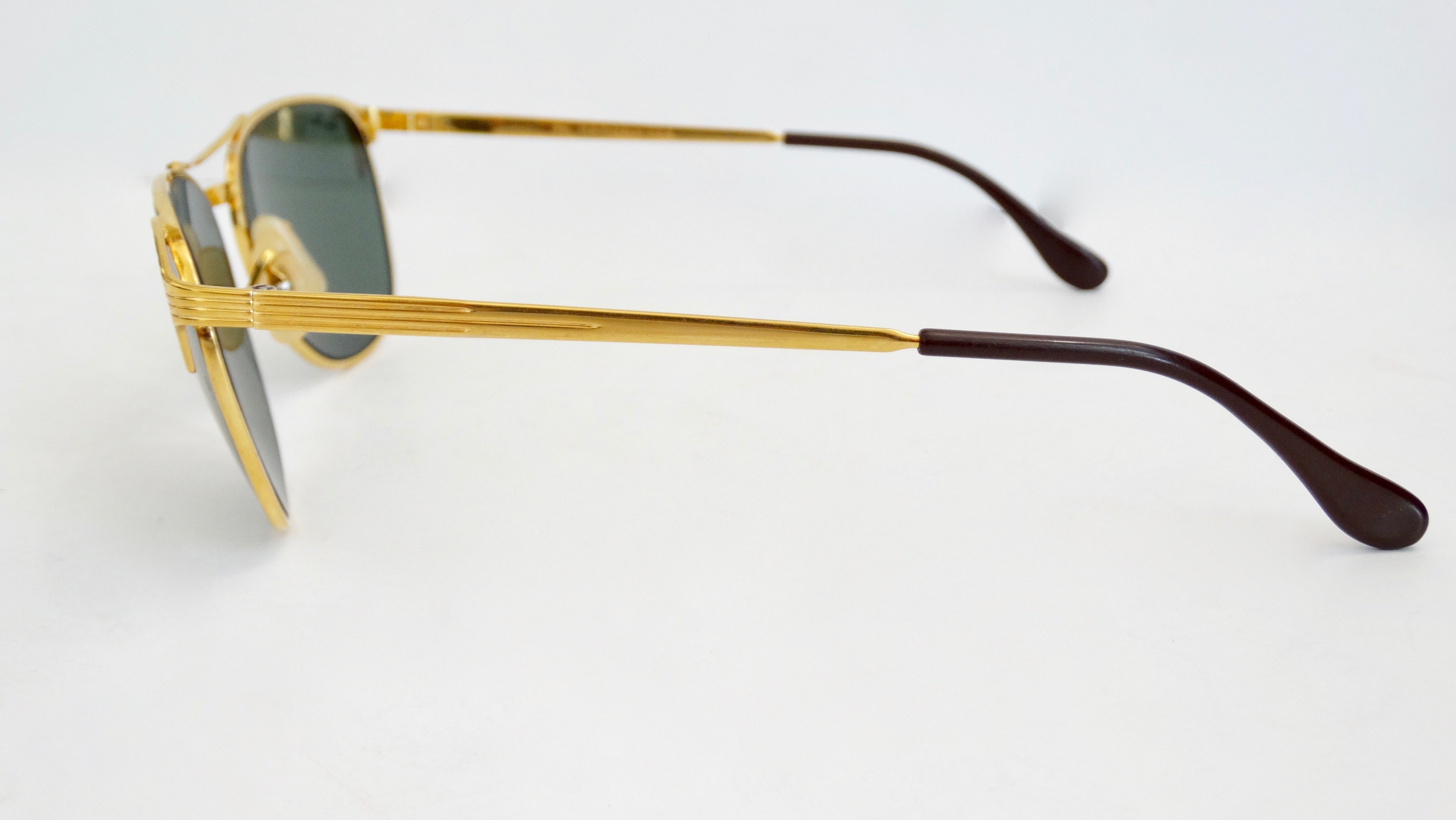 Ray Ban Signet Gold Frame Sunglasses Vintage By Misty 