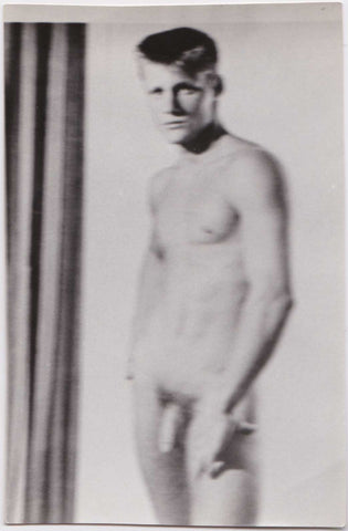 blurry copy print of a standing male nude