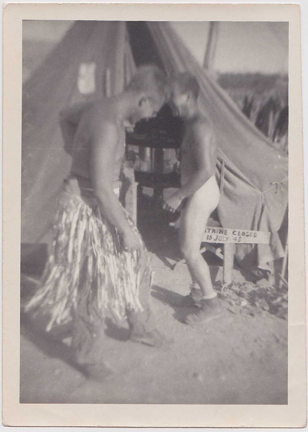 Gis Dancing Outside Latrine 3 Vintage Snapshots  Homobilia-8591