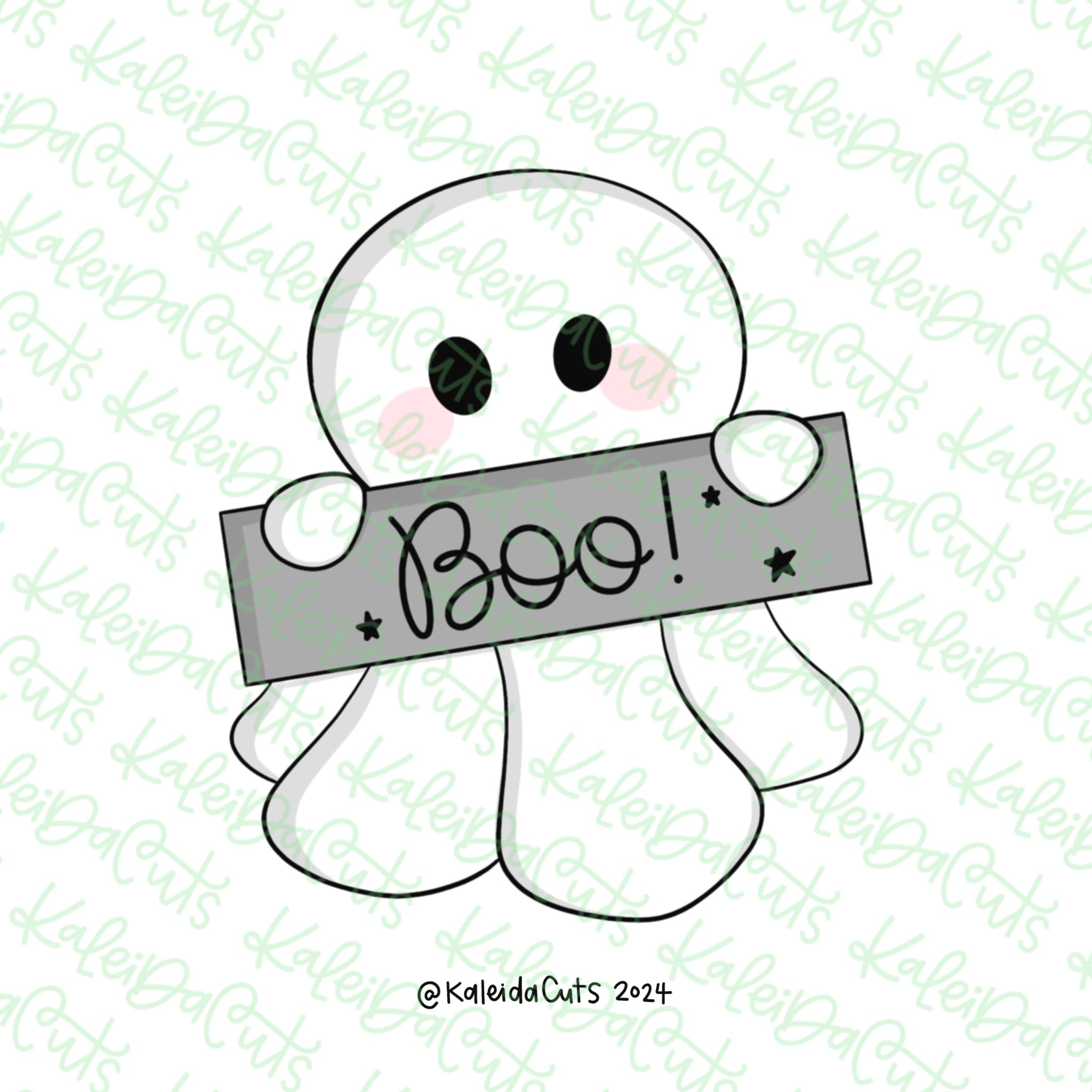 Ghost Plaque 2024 Cookie Cutter