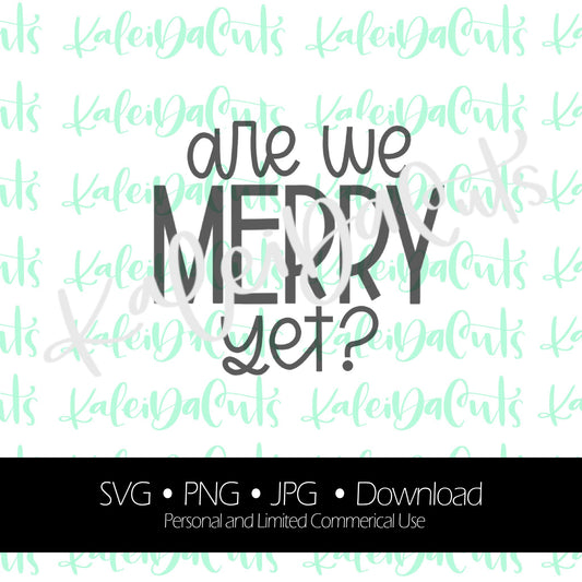 Merry and Bright Digital Download. KaleidaCuts Lettering.