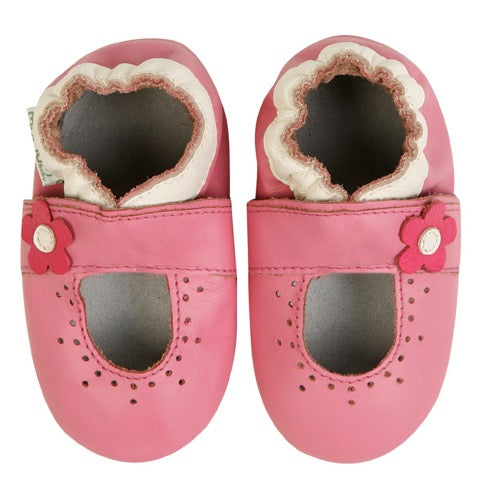 Girls Soft Sole Marigold Leather Crib 