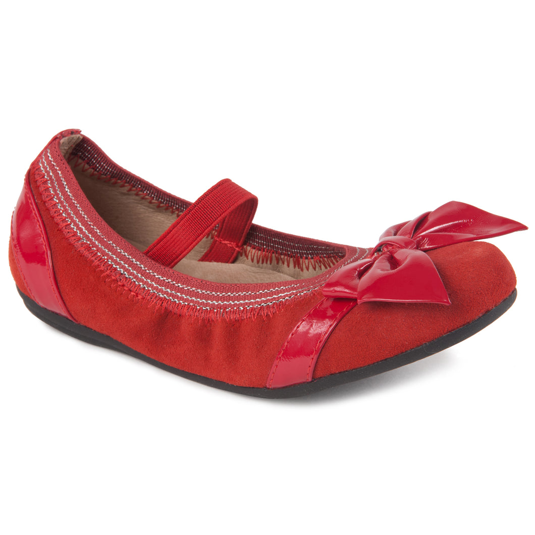 girls red flat shoes