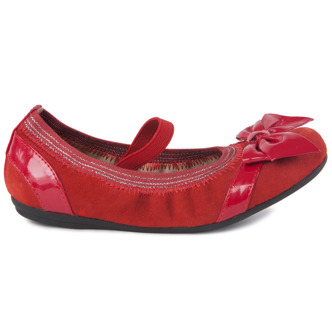 girls red flat shoes