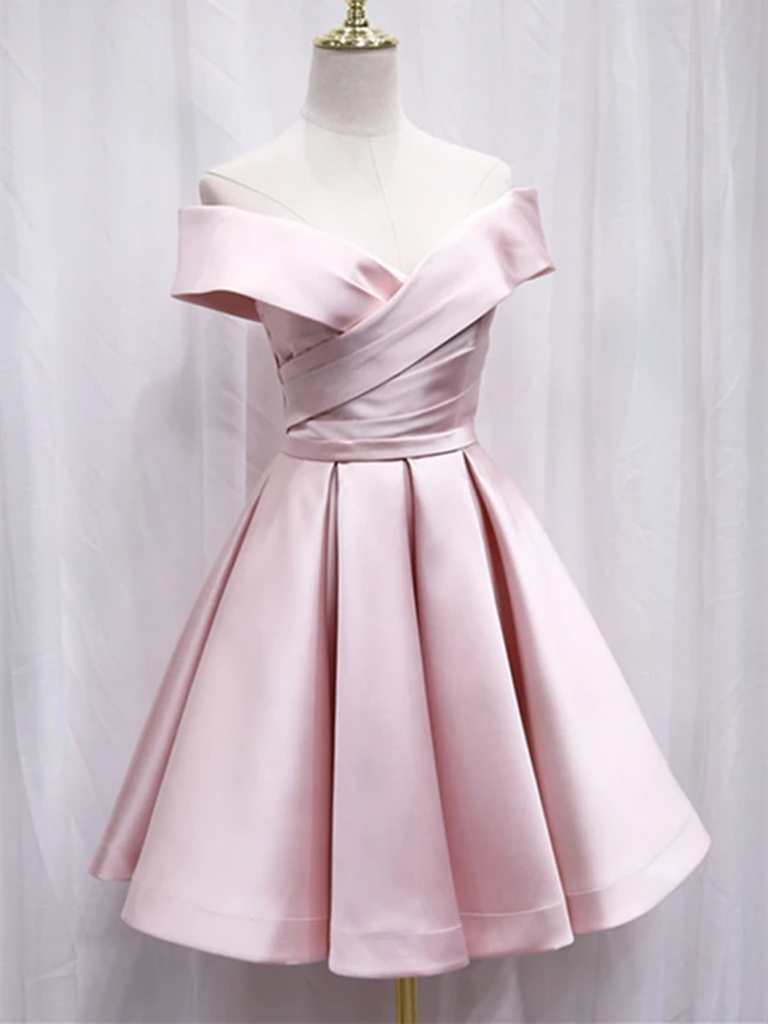 pink prom dresses short