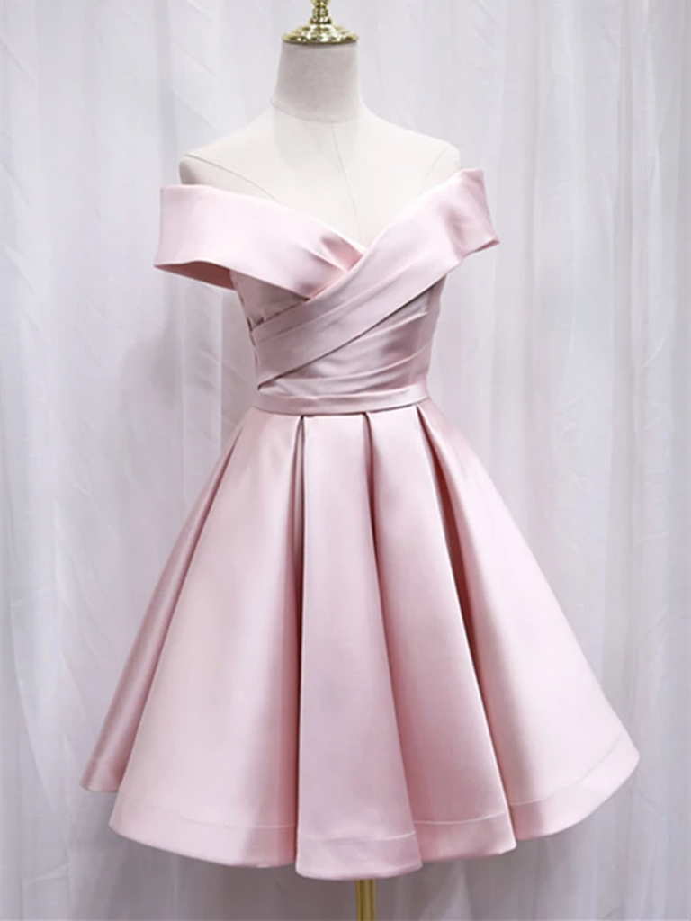 short pink dress formal