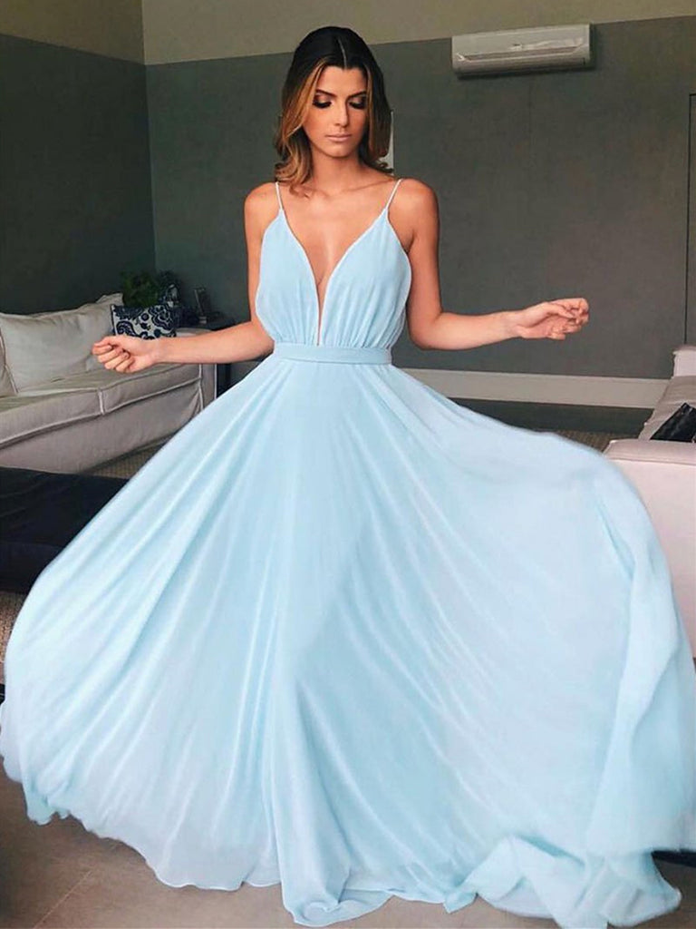 simple light blue dress