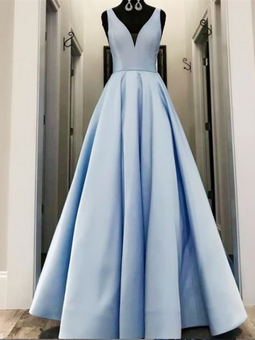 pastel blue long gown