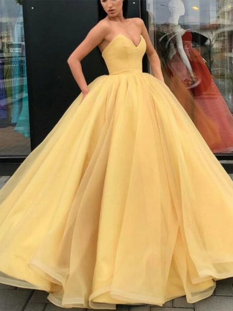 evening gown yellow