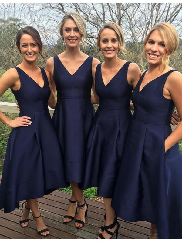 navy blue graduation dresses