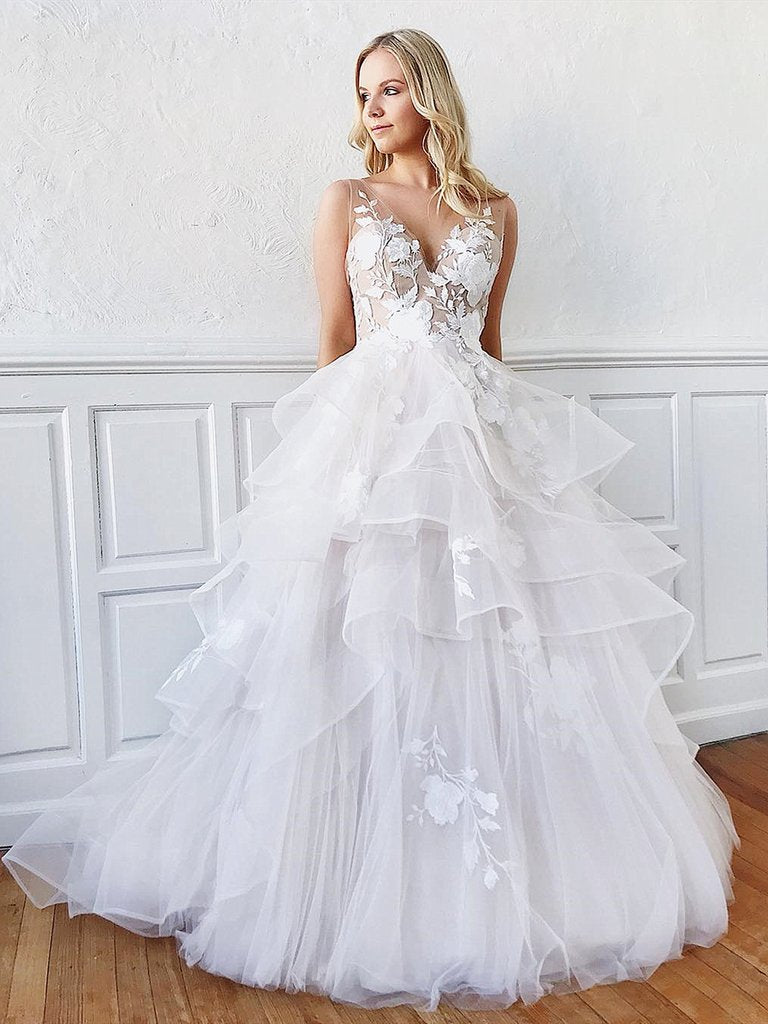 white formal ball gowns